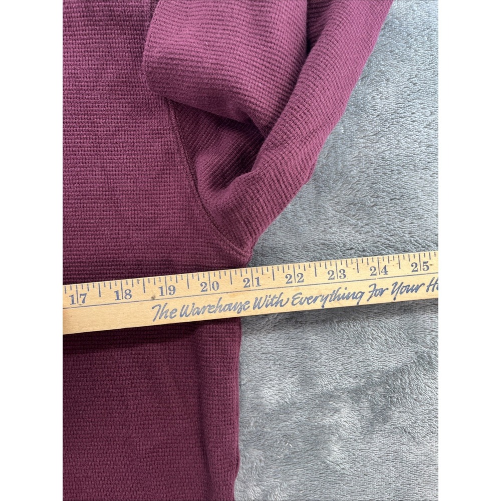 Polo Ralph Lauren Shirt Mens XL Maroon Waffle Knit Thermal Sleepwear Long Sleeve - Picture 5 of 7